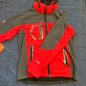 The North Face Summit Series Cherry Red Removable Hood Jacket Men's Size…
